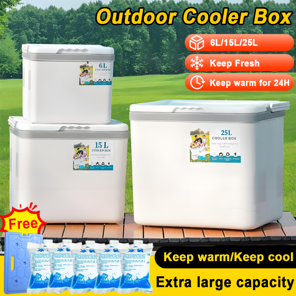 🔥Refrigerate for 48 hours🔥 6/15/25L Kotak Penyejuk Cooler Box Outdoor ...