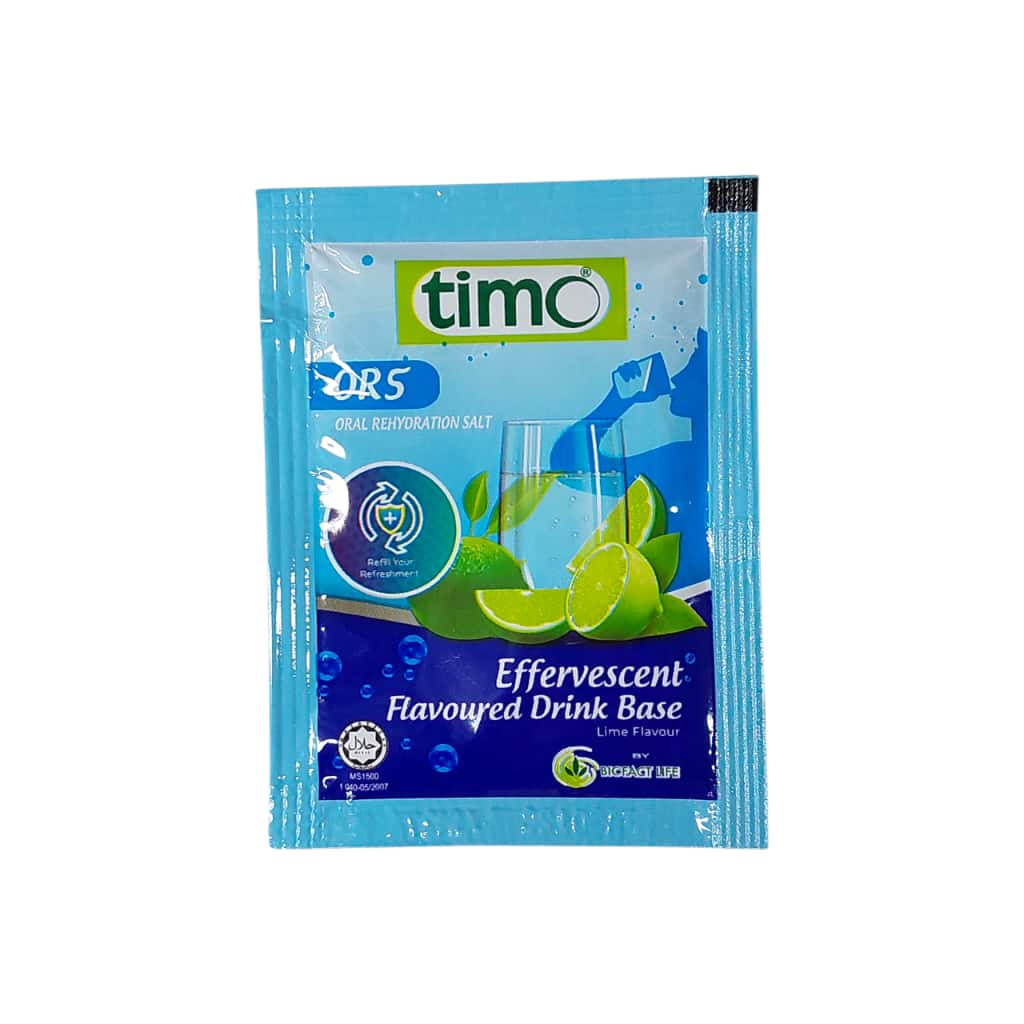 TIMO ORS EFFERVESCENT LIME FLAVOUR 1SACHET (ORAL REHYDRATION SALT ...