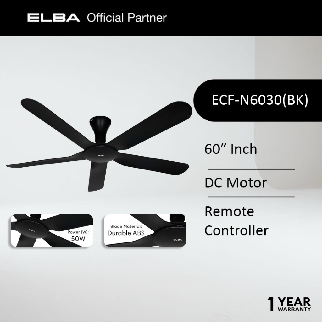 [INSTALL AVAILABLE] ELBA 5 Star Ceiling Fan Kipas Siling URANO SERIES ...