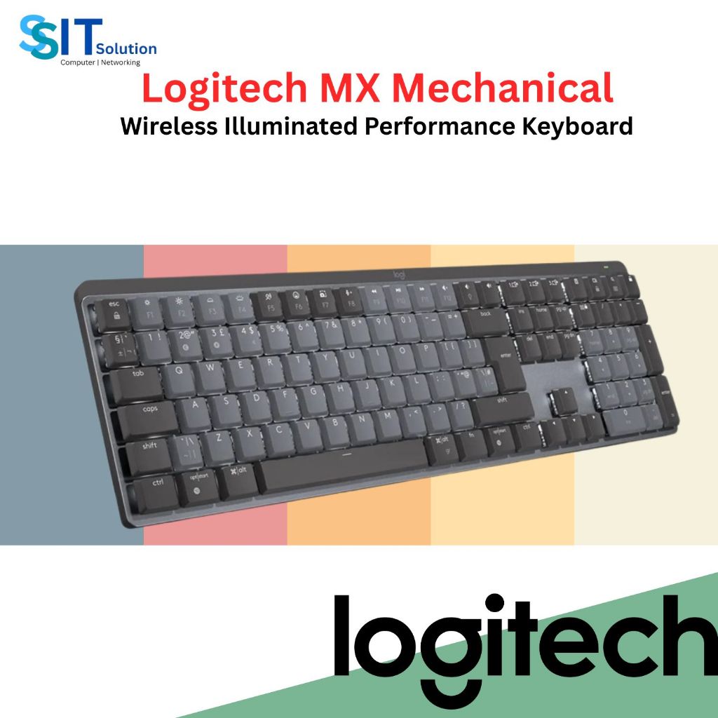 Logitech MX Mechanical Wireless Illuminated Performance Keyboard ...