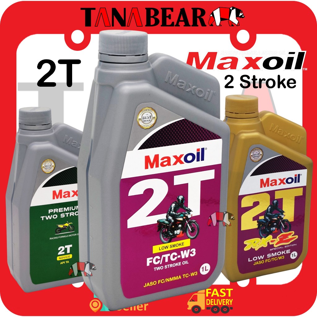 MAXOIL Motorcycle Oil 2T (1 Litre) Racing Formula Motor Oil Two Stroke ...