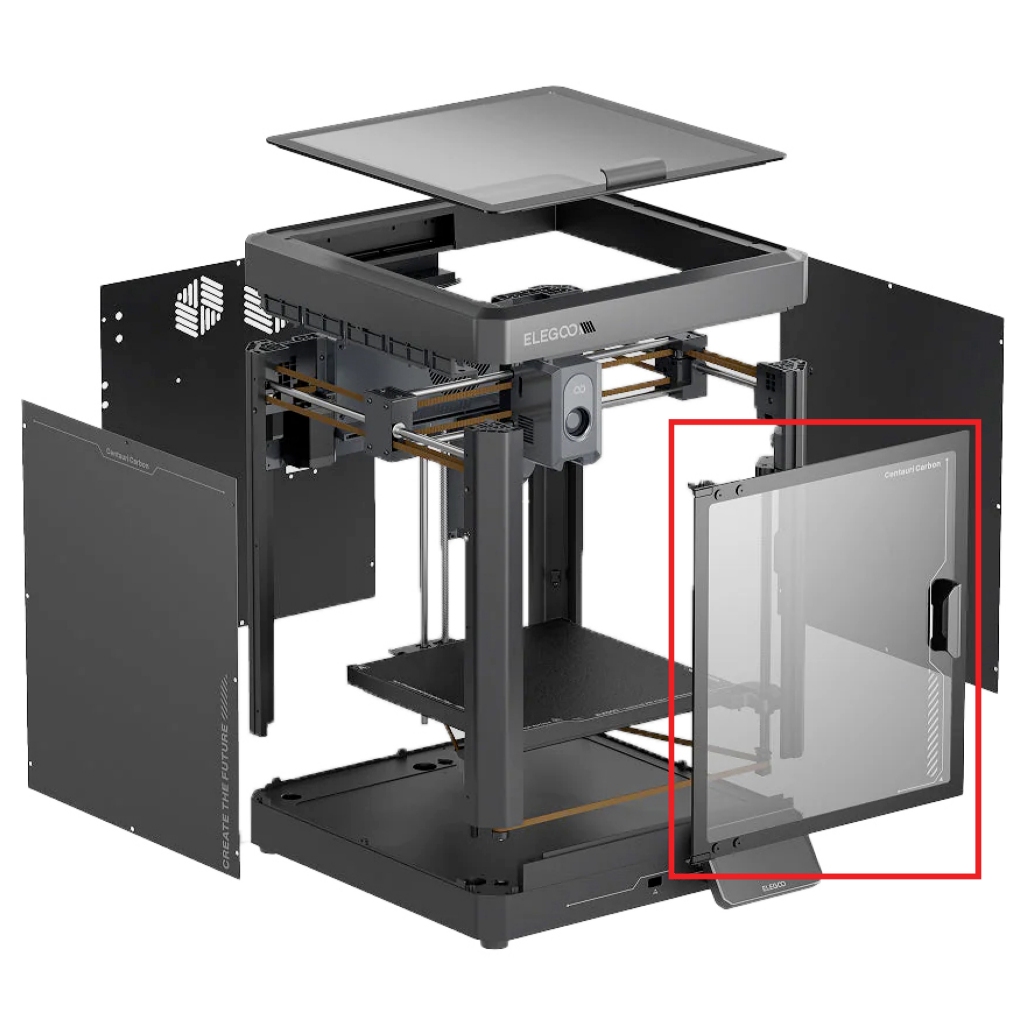 Elegoo Spare Parts Front Glass Door Assembly - [Centauri Carbon] 3D Printer