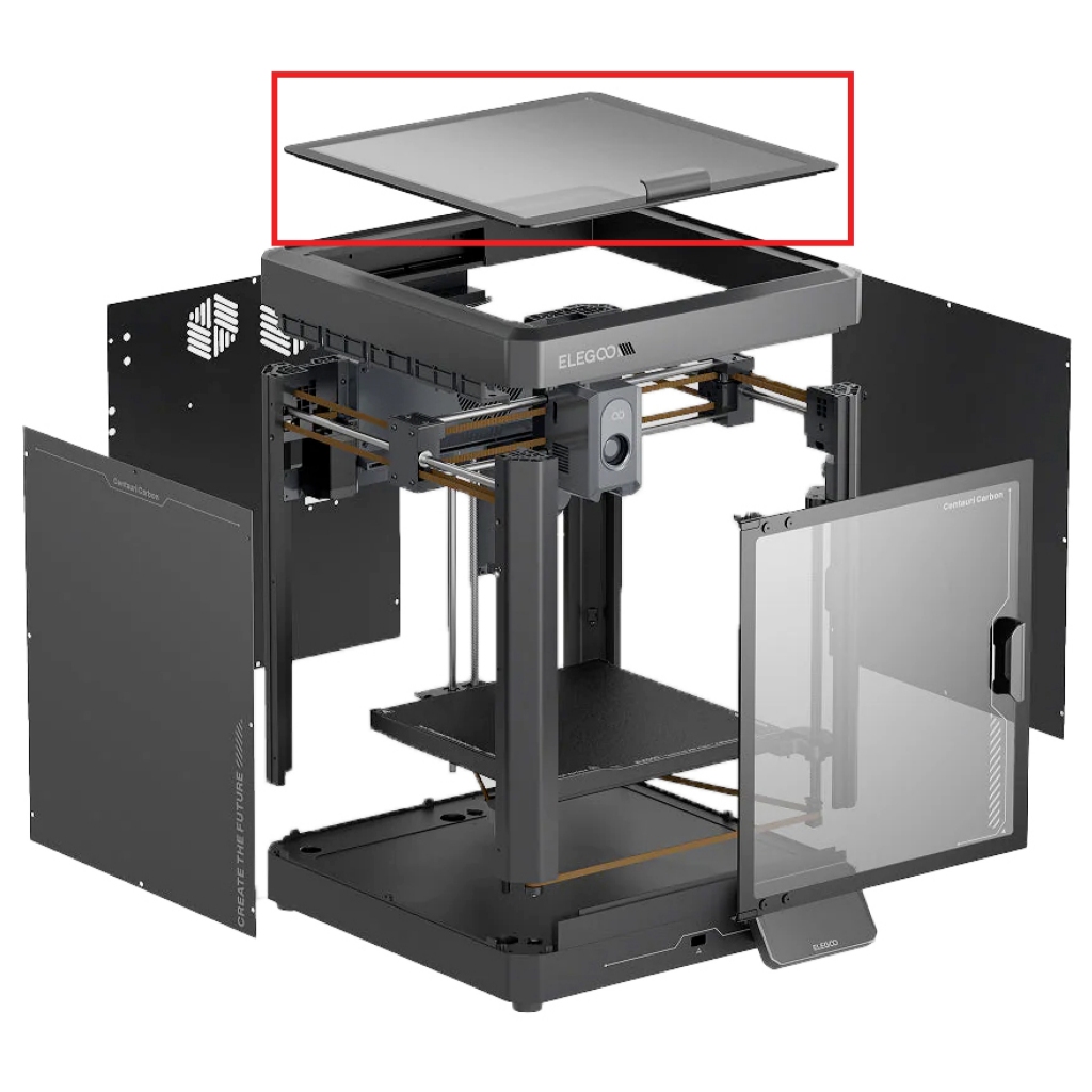 Elegoo Spare Parts Top Glass Cover Assembly - [Centauri Carbon] 3D Printer