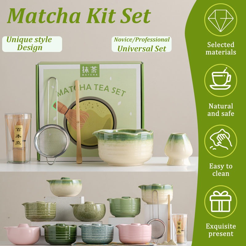 Japan Style 7pcs/Set Matcha Bowl Kiln Ceramic Matcha Bowl Tea Brush ...