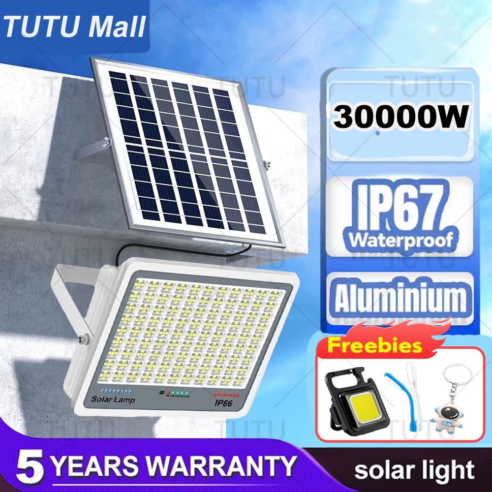 Solar Light Outdoor Lighting 30000W Lampu solar Solar Spotlight IP67 ...