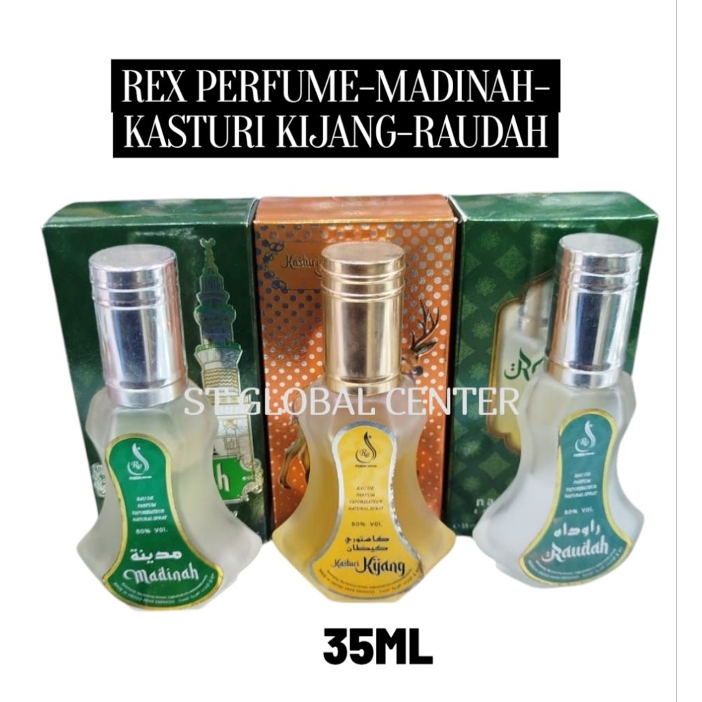 Rex Perfume Natural spray 35ml-Raudah-Kasturi Kijang-Madinah For Unisex ...