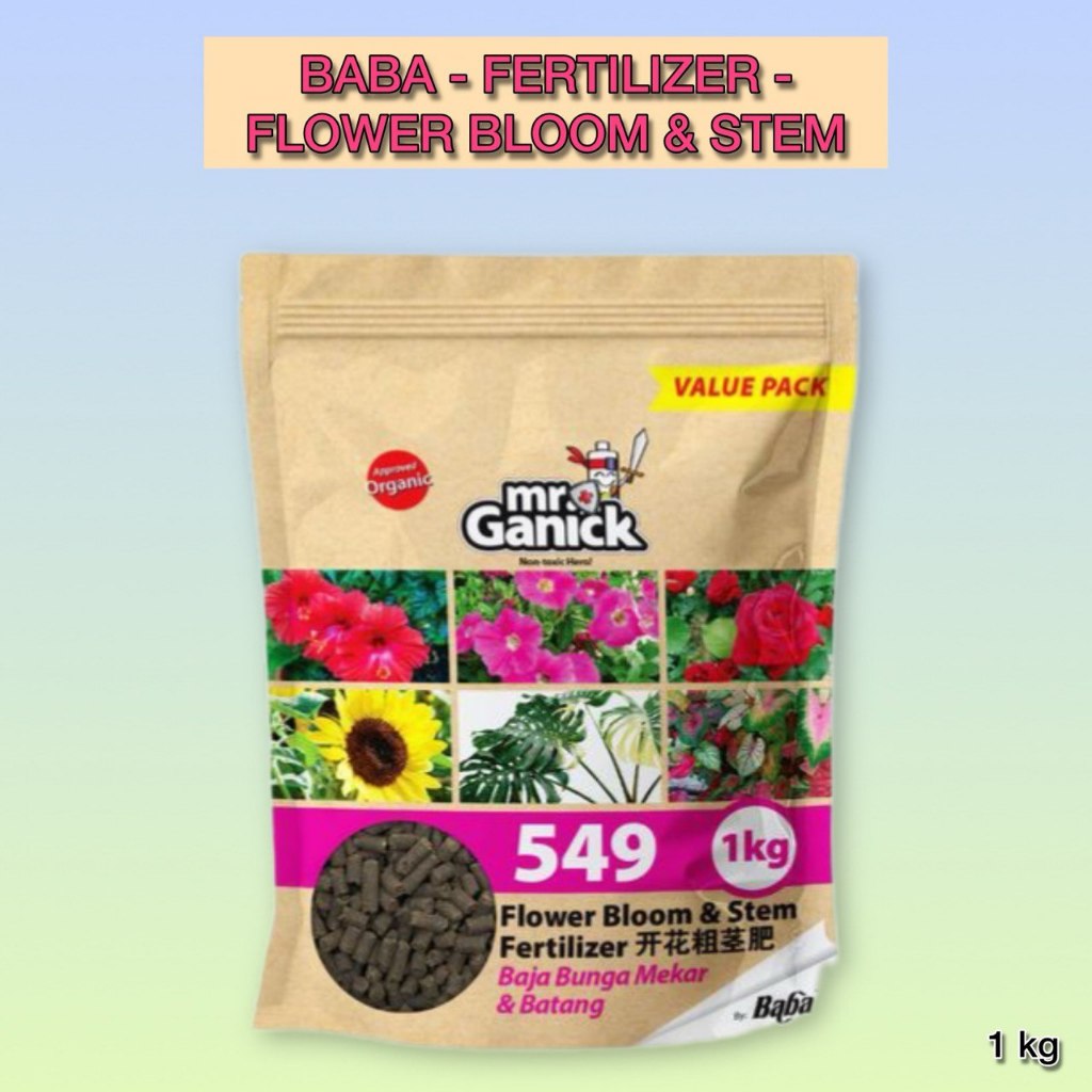 (400G/1KG/3KG) BABA 549 Flower Bloom Fertilizer Baja Bunga Mewar 开花肥 ...