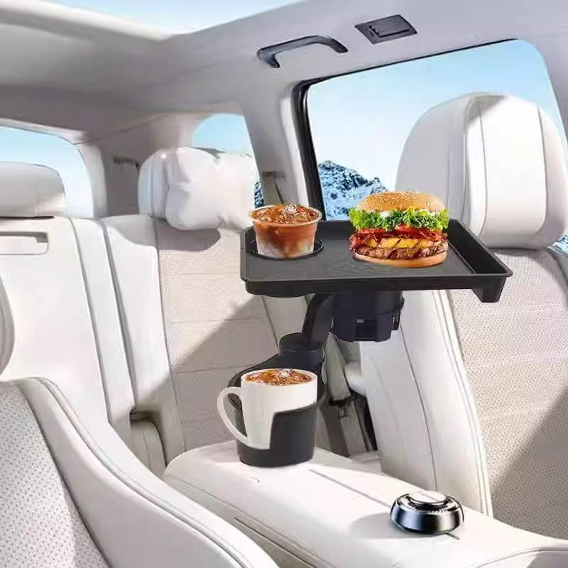 Foldable Car Food Tray with Bottle & Cup Holder Steering Wheel Table ...