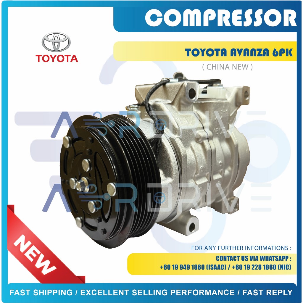 CHINA NEW TOYOTA AVANZA 6PK COMPRESSOR | Shopee Malaysia
