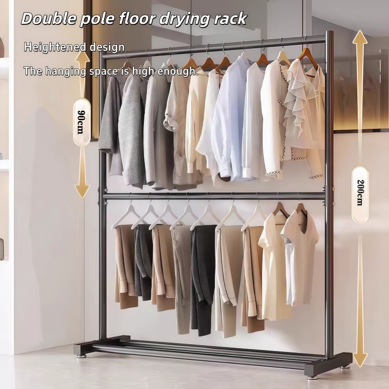 2Layer Steel Structure Hanging Organizer Rack /ampaian baju/clothes ...