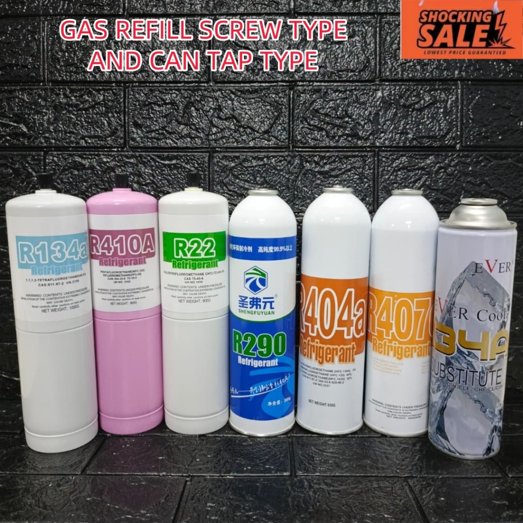 ⚡️SHOCKING SALE⚡️ Gas Refill Aircond –Pelbagai Jenis Refrigerant R134A ...