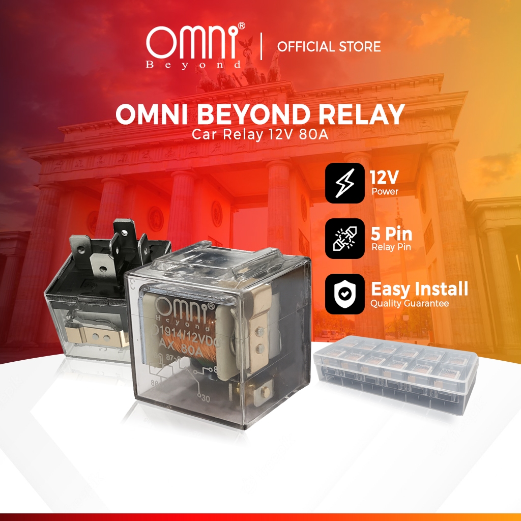 Aksesori Kereta OMNI BEYOND 5Pin Relay 80A Dengan Kalis Air Kualiti ...