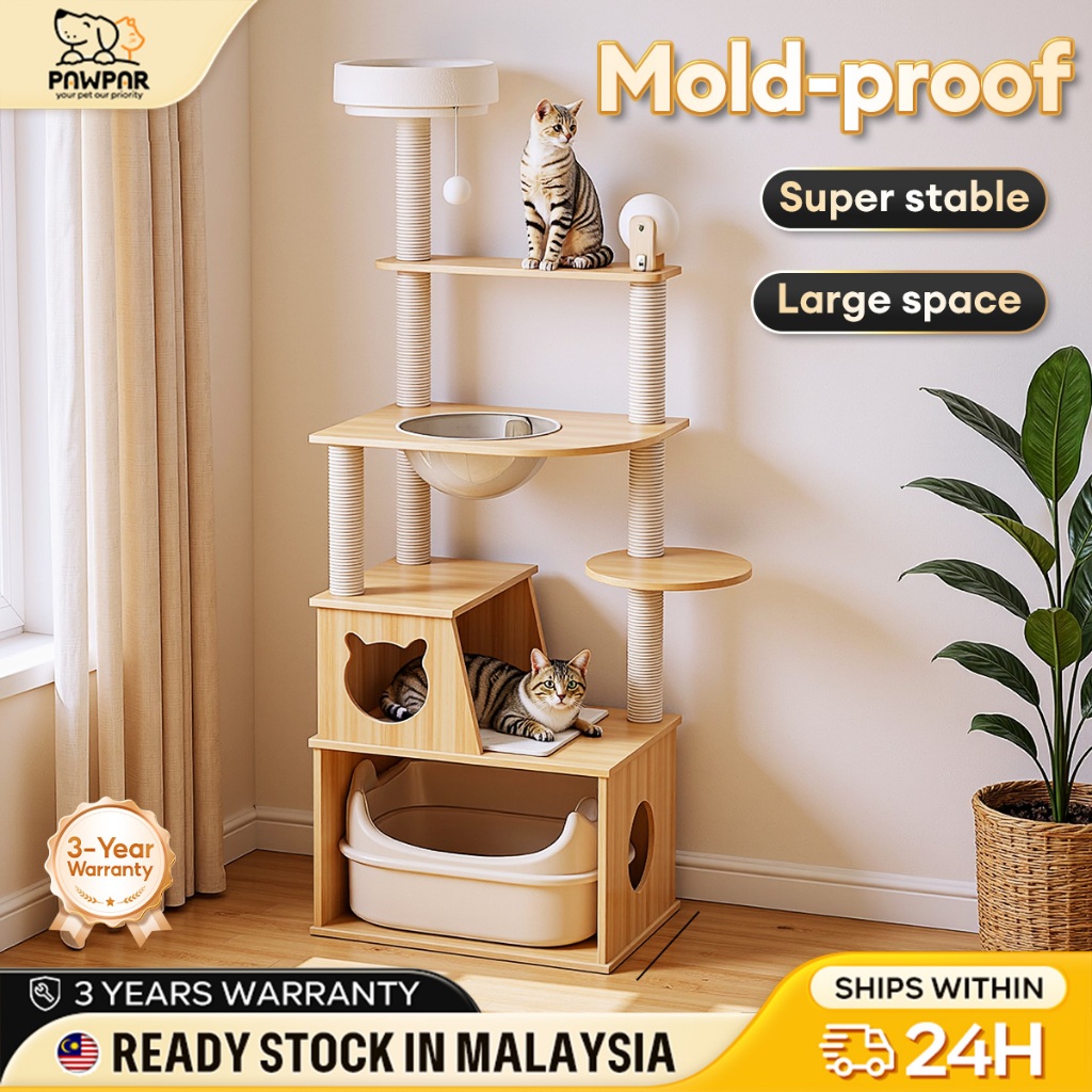 Wooden Cat Tree Series Premium Sisal Cat Tree Scratcher Cat Scratcher ...