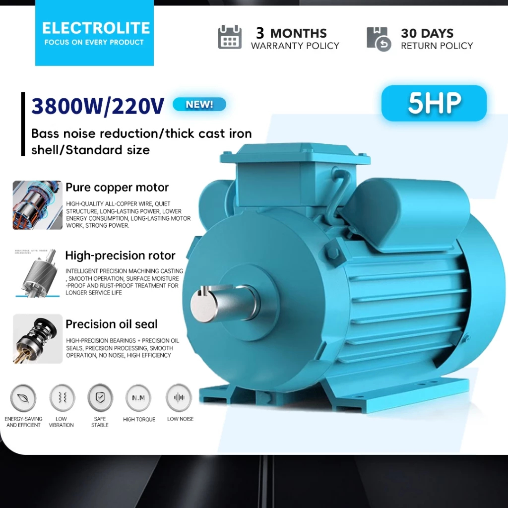 3800W/5HP Electric Motor (All copper double value capacitance ...