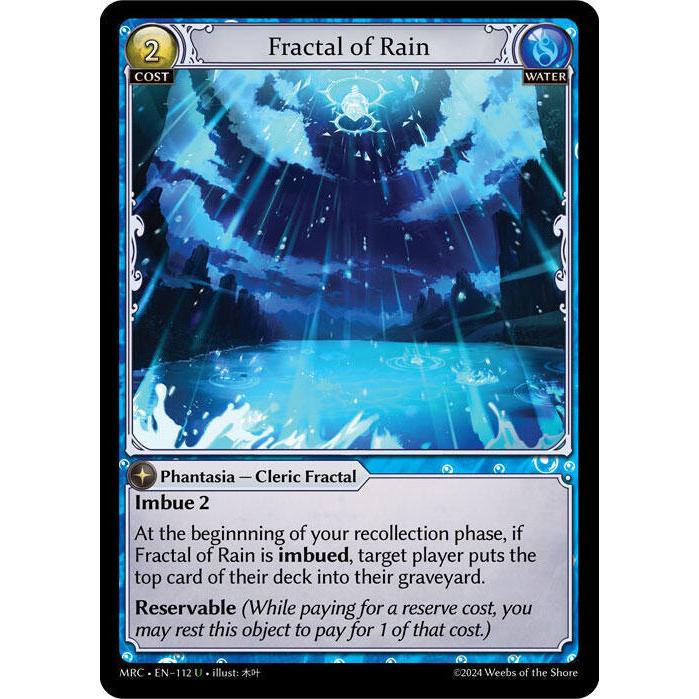 💥 Grand Archive TCG | Fractal of Rain (U) | EN-112— MRC Single