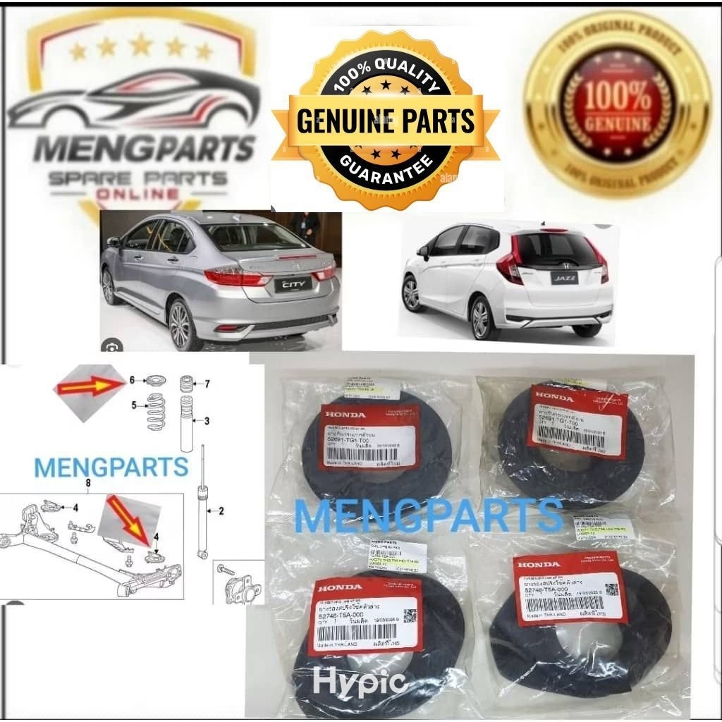 CITY GM6 T9A JAZZ GK T5A 2014Y-2019Y REAR COIL SPRING RUBBER / PAD ...