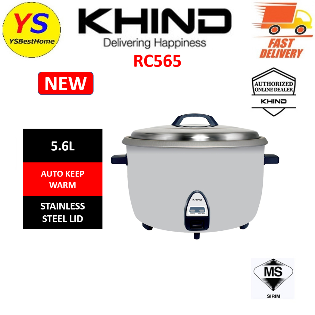 KHIND Periuk Nasi Komersial | Commercial Rice Cooker (5.6L) RC565 ...