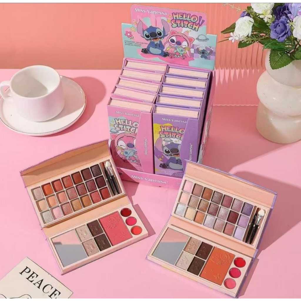 Miss Vanessa Hello Stitch Eyeshadow Makeup Palette | 18 Color Eye ...