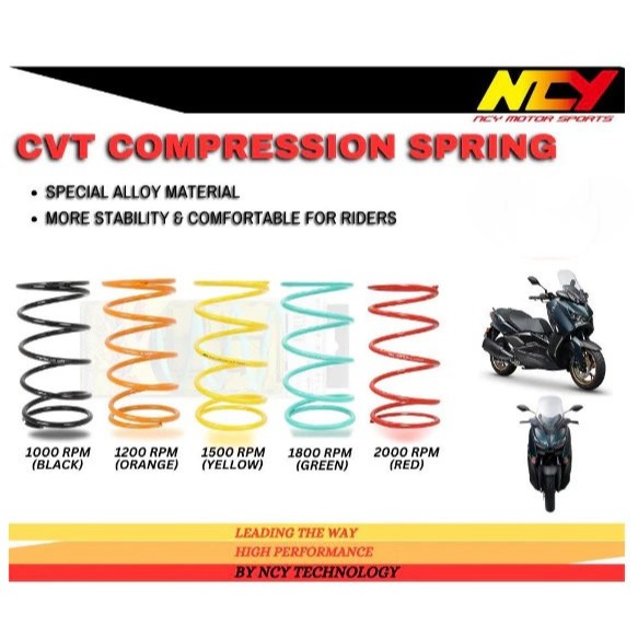 TAIWAN NCY CVT REAR PULLY Racing Torque Spring XMAX 250/300 Adv150 160 ...