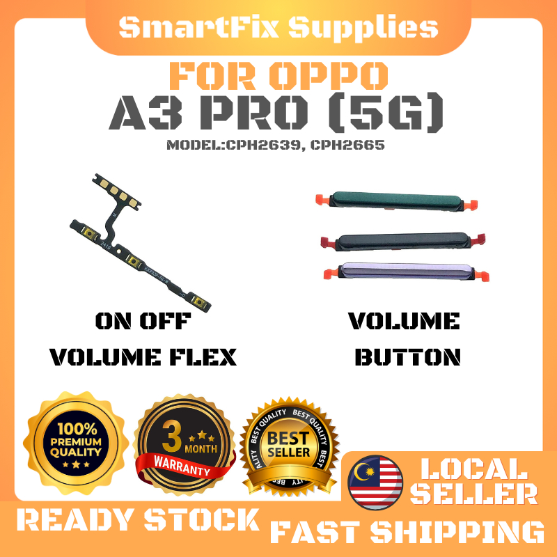 For Oppo A3 PRO 5G CPH2639, CPH2665 Power On Off Volume Ribbon Volume ...