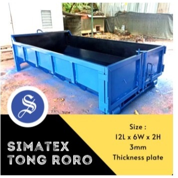 Heavy Duty RORO Bin 12 x 6 x2 | 3mm Mild Steel | 4,080L Capacity ...