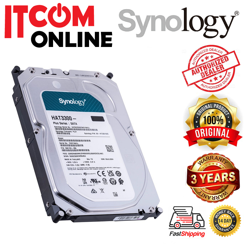 SYNOLOGY HAT3300 PLUS SERIES 2TB 4TB 6 6TB 5400RPM 256MB 3.5