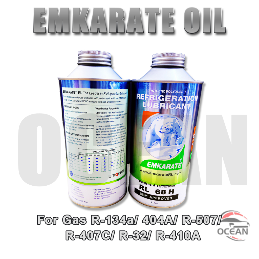 COMPRESSOR EMKARATE REFRIGERATION Oil (1L) RL 68H for Gas R-134a/ 404A ...