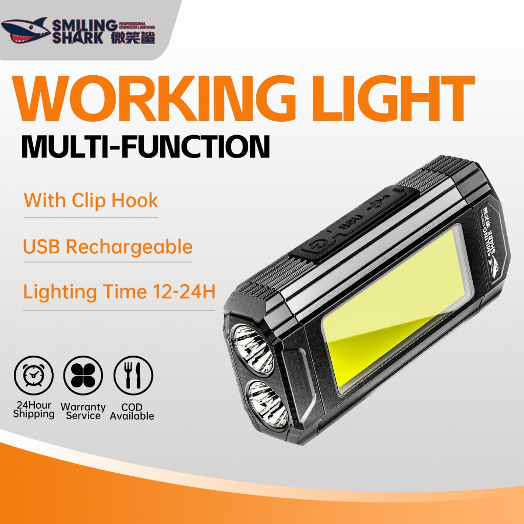 SMILINGSHARK Multi-function Work Light LED COB Working Lamp Q5*2 30W ...