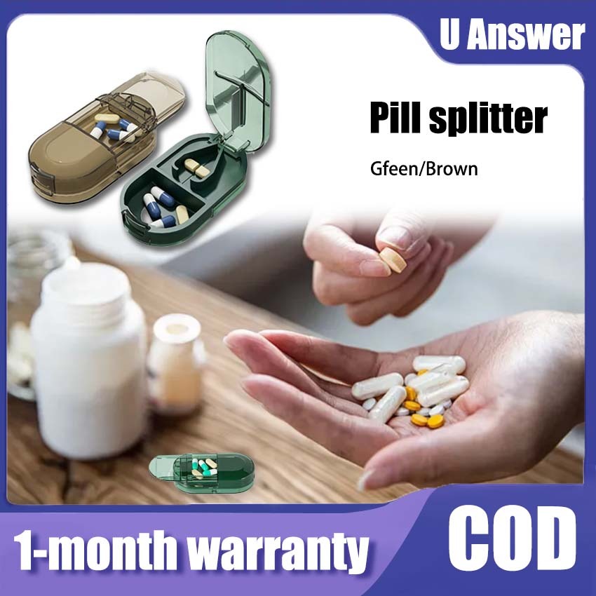 Japanese Medicine Cutter Household Pill Mini Storage Box Cut Into Two ...