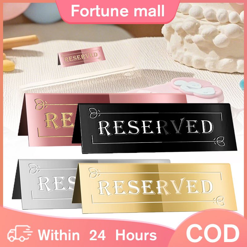 5Pcs Table Reserved Sign Double Sided Reserved Acrylic Restaurant Table ...