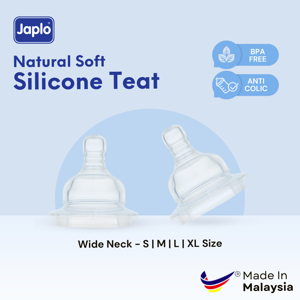 Japlo Natural Soft Silicone Teat for Lukewarm Milk Bottle (2pcs/ pack ...