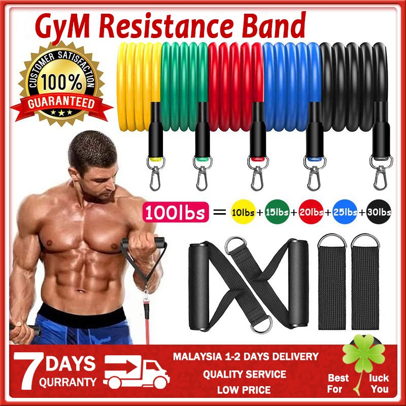 Gym 11pcs// Set Resistance Band Body Fitness Rope Equipment Pull Rope ...