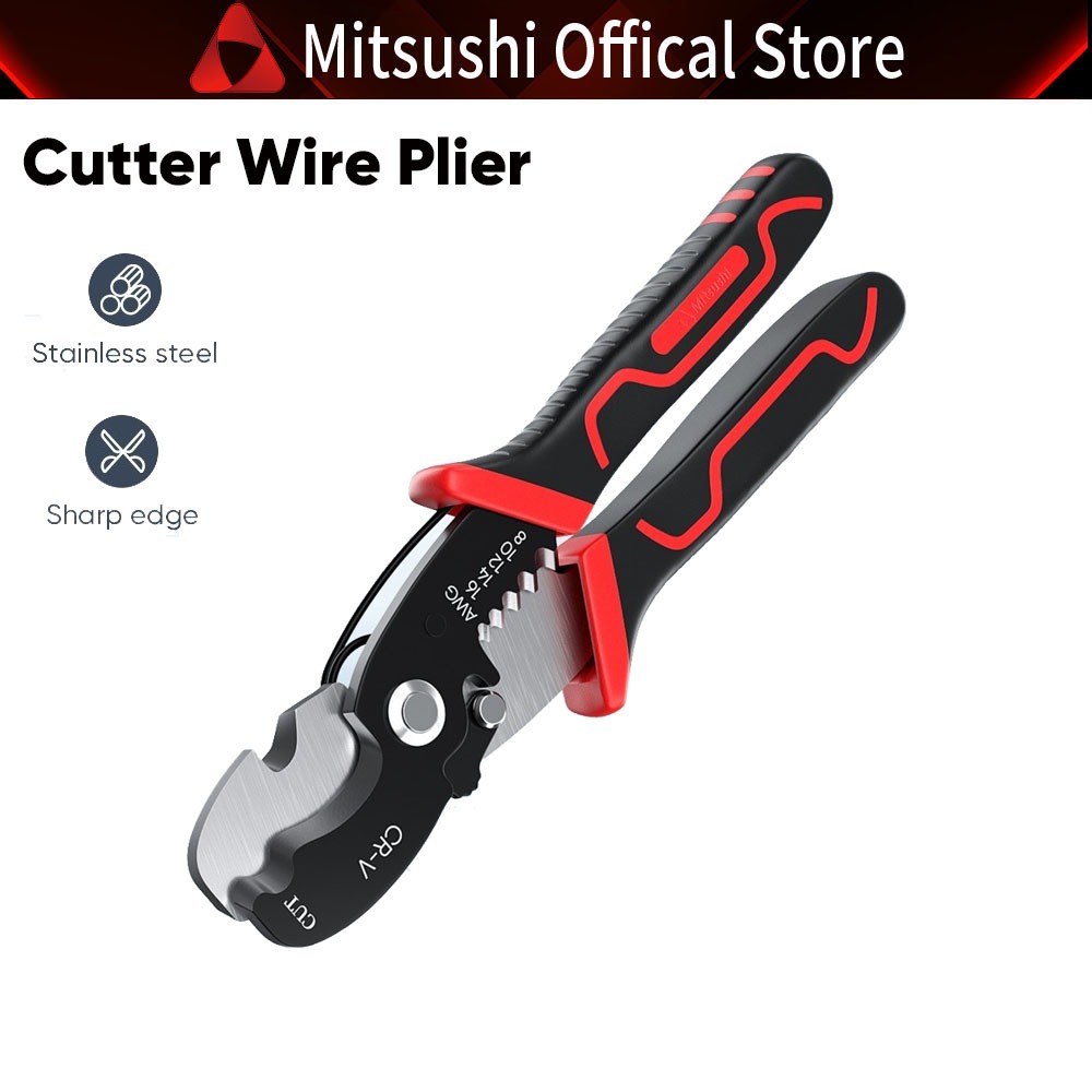 Mitsushi Cutter Wire Plier Crimper Cable Cutter Grip Cutting Pliers ...