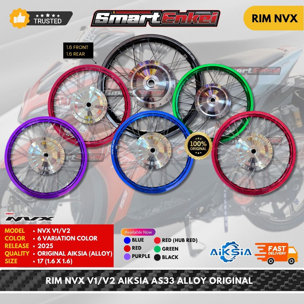 RIM NVX V1/V2 AIKSIA AS33 ALLOY ORIGINAL | Shopee Malaysia