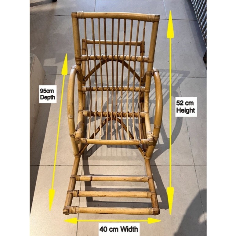 (READY STOCK)Kids Rattan Rocking Chair Natural Colour -Skin On | Shopee ...