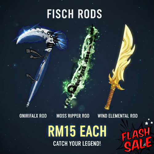 Fisch rod - Onirifalx Rod / Mossripper Rod / Wind Elemental Rod Set ...