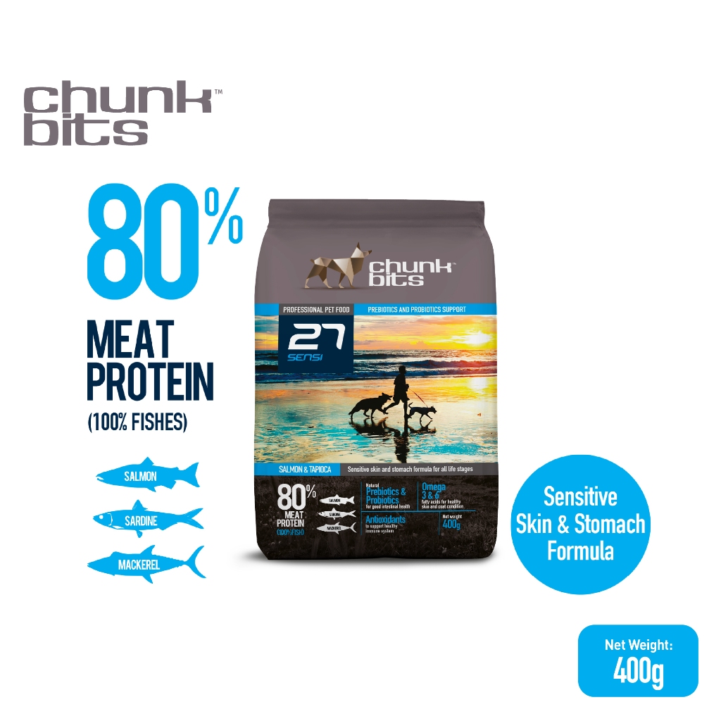 Picture Idea: Chunkbits Sensi 27 Dog Dry Food Salmon Tapioca 400G