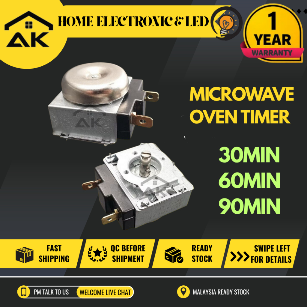 Microwave Oven Timer Switch Round / Half Shape With Bell 30, 60, 90, SL ...