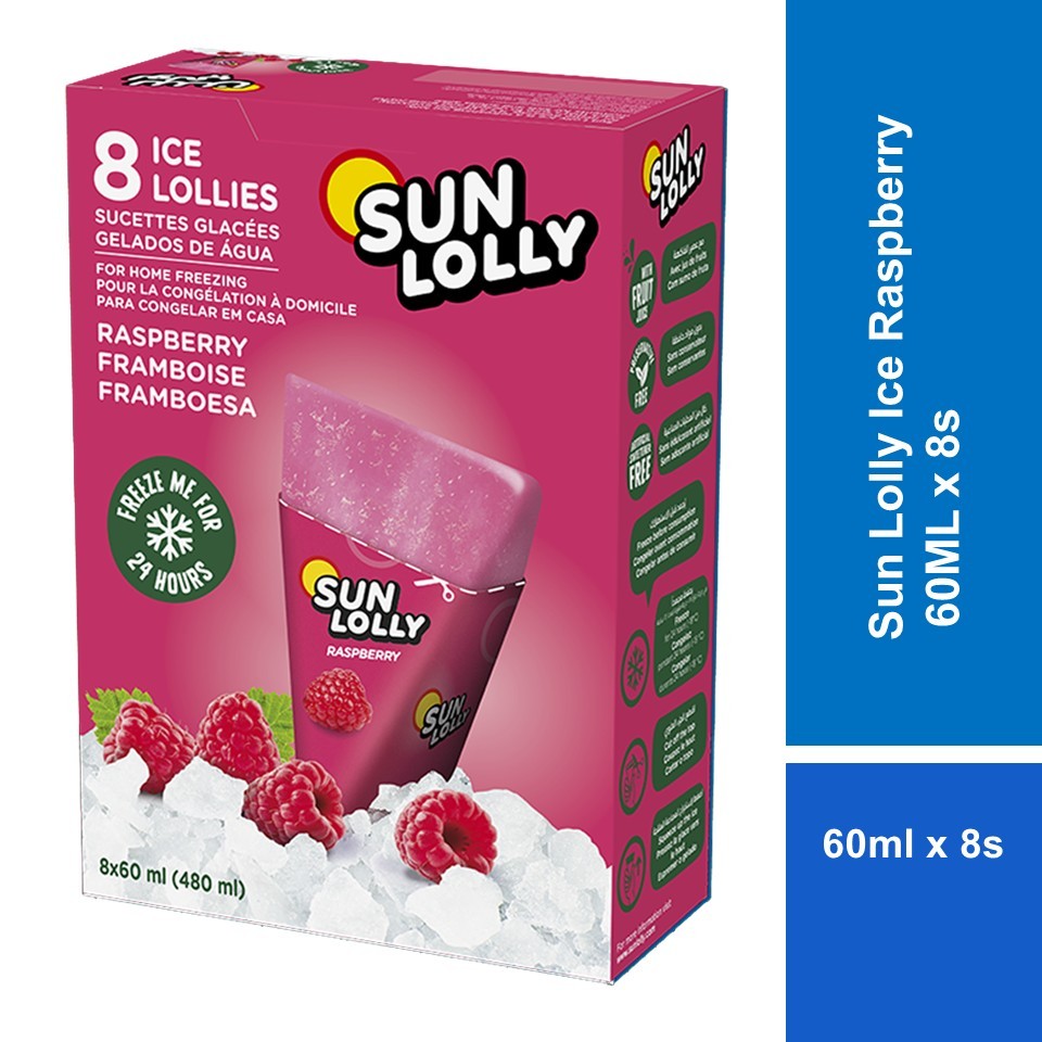 Sun Lolly Ice Raspberry 60ML x 8s | Shopee Malaysia