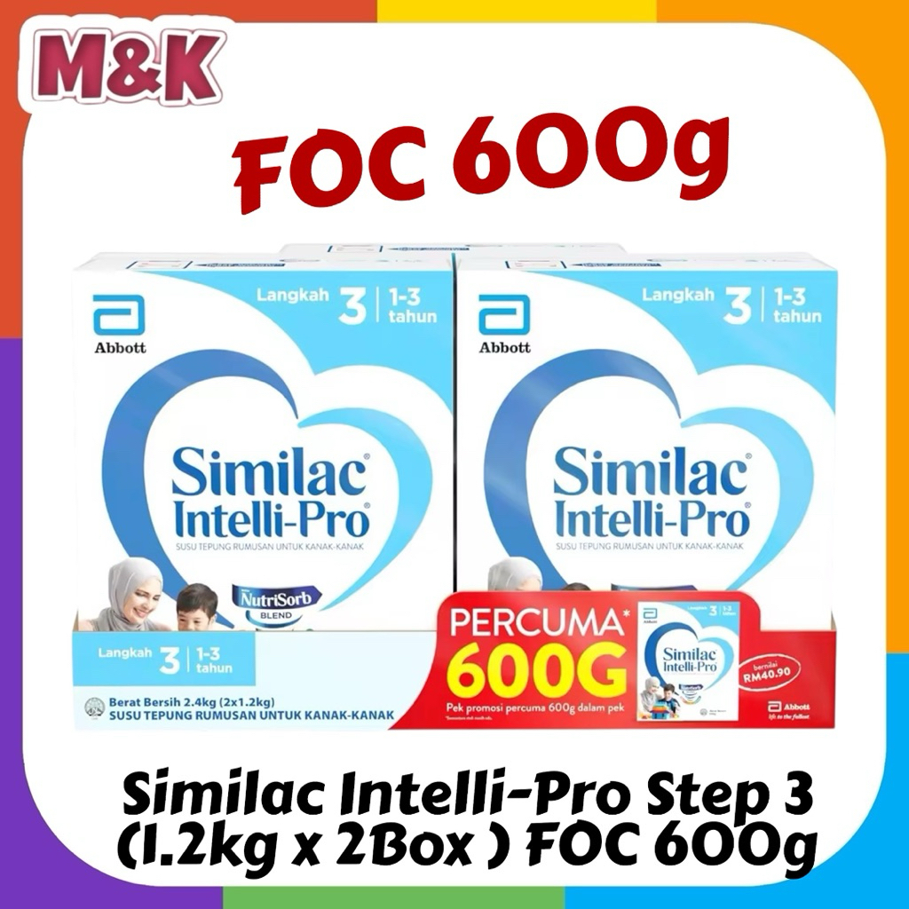 Similac Intelli-Pro Step 3 / Step 4 (1.2kg x 2) Free 600g Exp:10/2026 ...