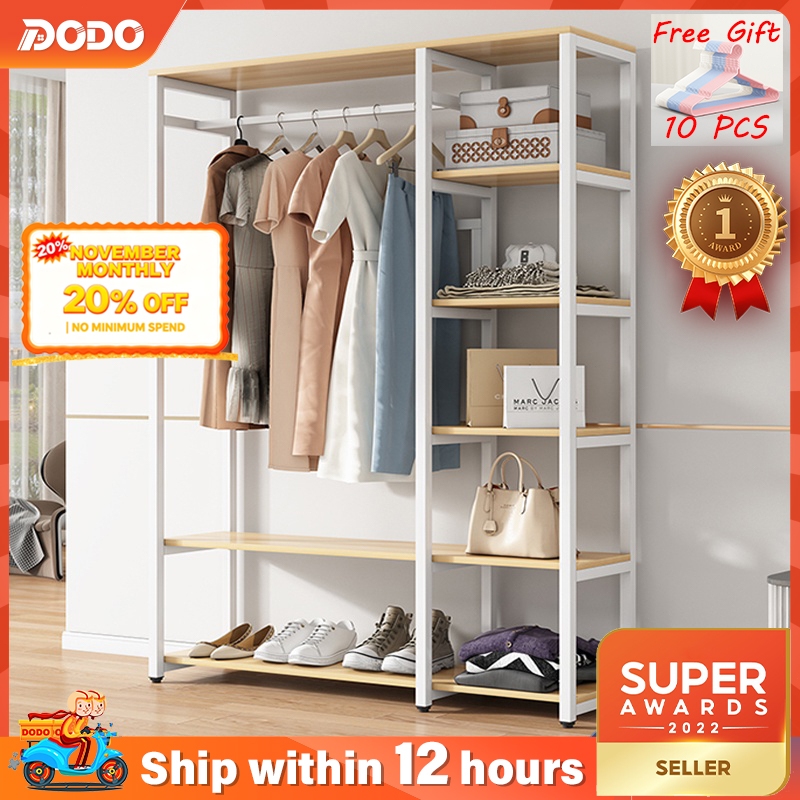 DO Cloth Wardrobe Cabinet Almari Rak Baju Metal Wardrobe Storage ...