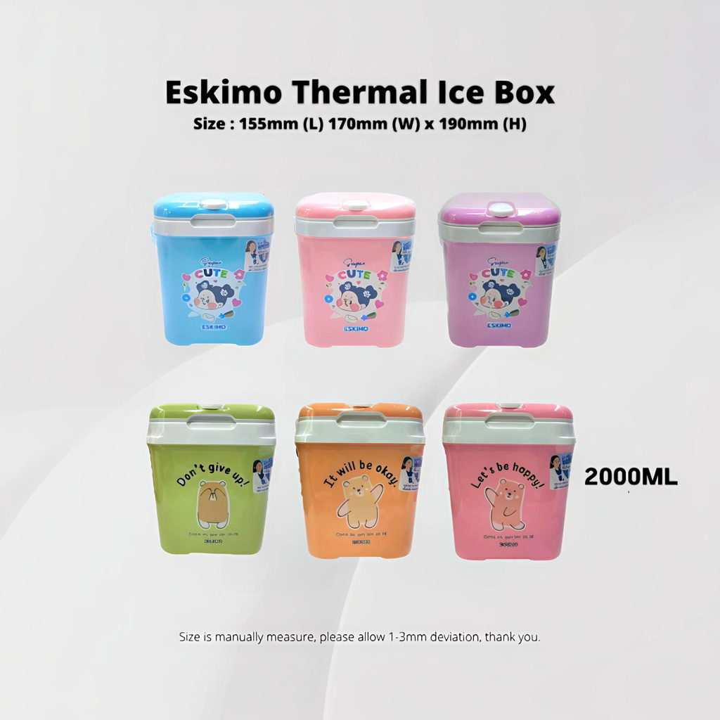 Eskimo - Cooler box 2L / ice box / Bekas Air Tahan Sejuk 8jam | Shopee ...