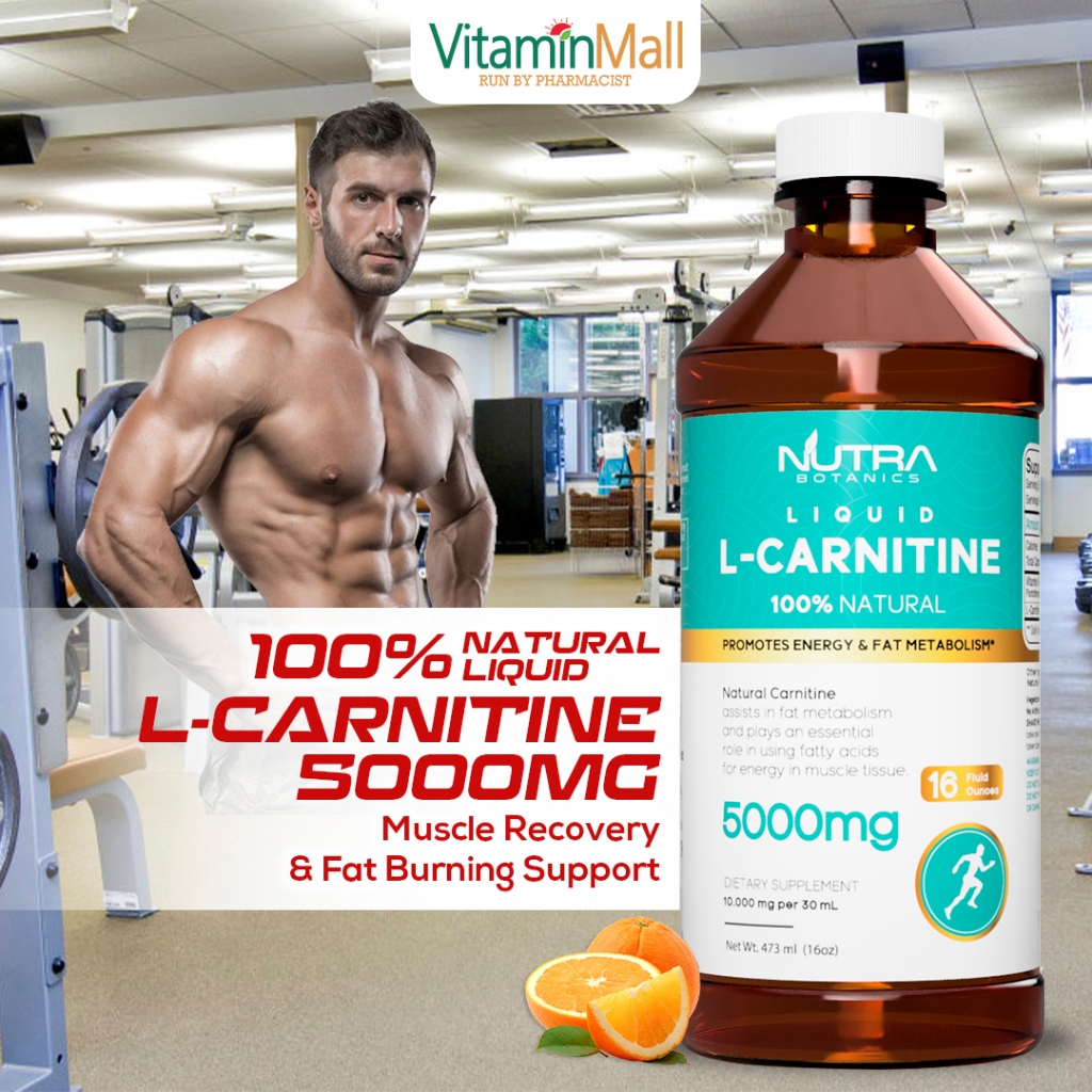 Ready Stock] Nutra Botanics 5000mg L-Carnitine Liquid Supplement - Energy &  Metabolism Support - 473ml