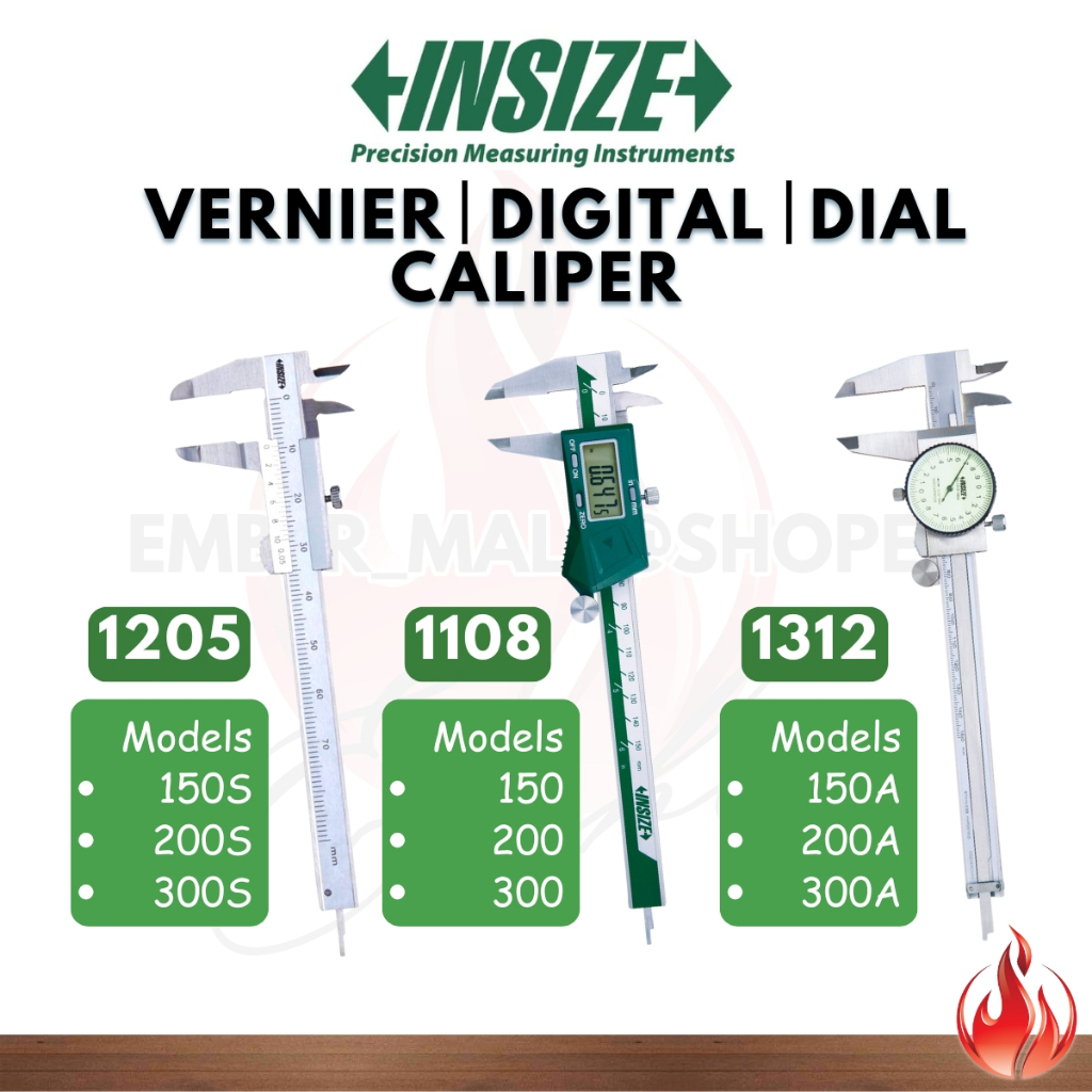 INSIZE Digital Caliper Measuring Tool 1108-150 / 1108-200 / 1108-300 ...