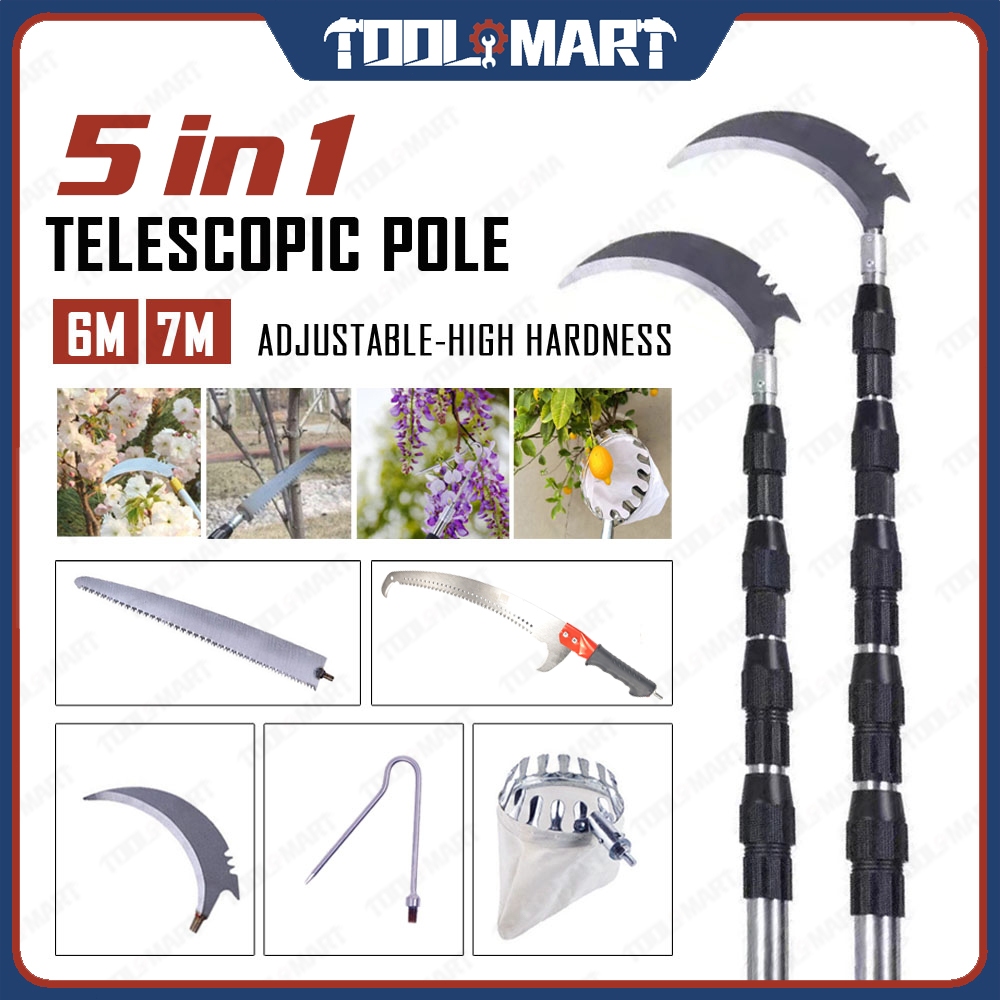 Malaysia 7M Telescopic High Pruning Branch Shears Saw Cutter Kelapa ...