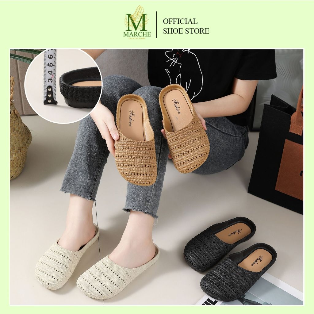 Marche Women's Summer Outwear Roman Style Rubber Half Slippers for ...