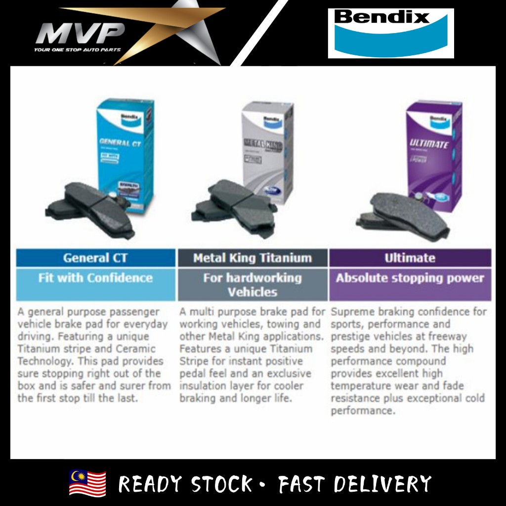 Original Bendix Brake Pad - Toyota Yaris Nsp151 S/G Spec ( Rear Using ...