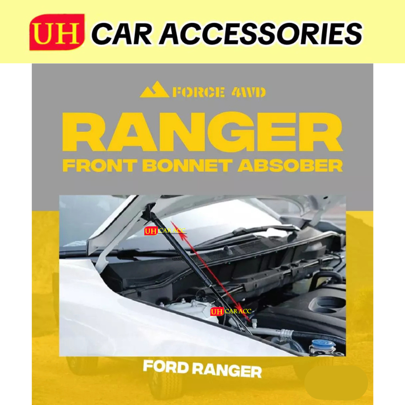 FORCE 4WD FORD RANGER T9 XL/XLT/WILDTRAK RAPTOR 2022-2025 FRONT HOOD ...