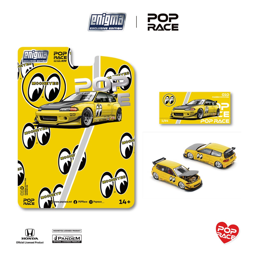 POP RACE X ENIGMA 1/64 PRE010 PANDEM CIVIC EG6 v1.5 - MOONEYES | Shopee ...