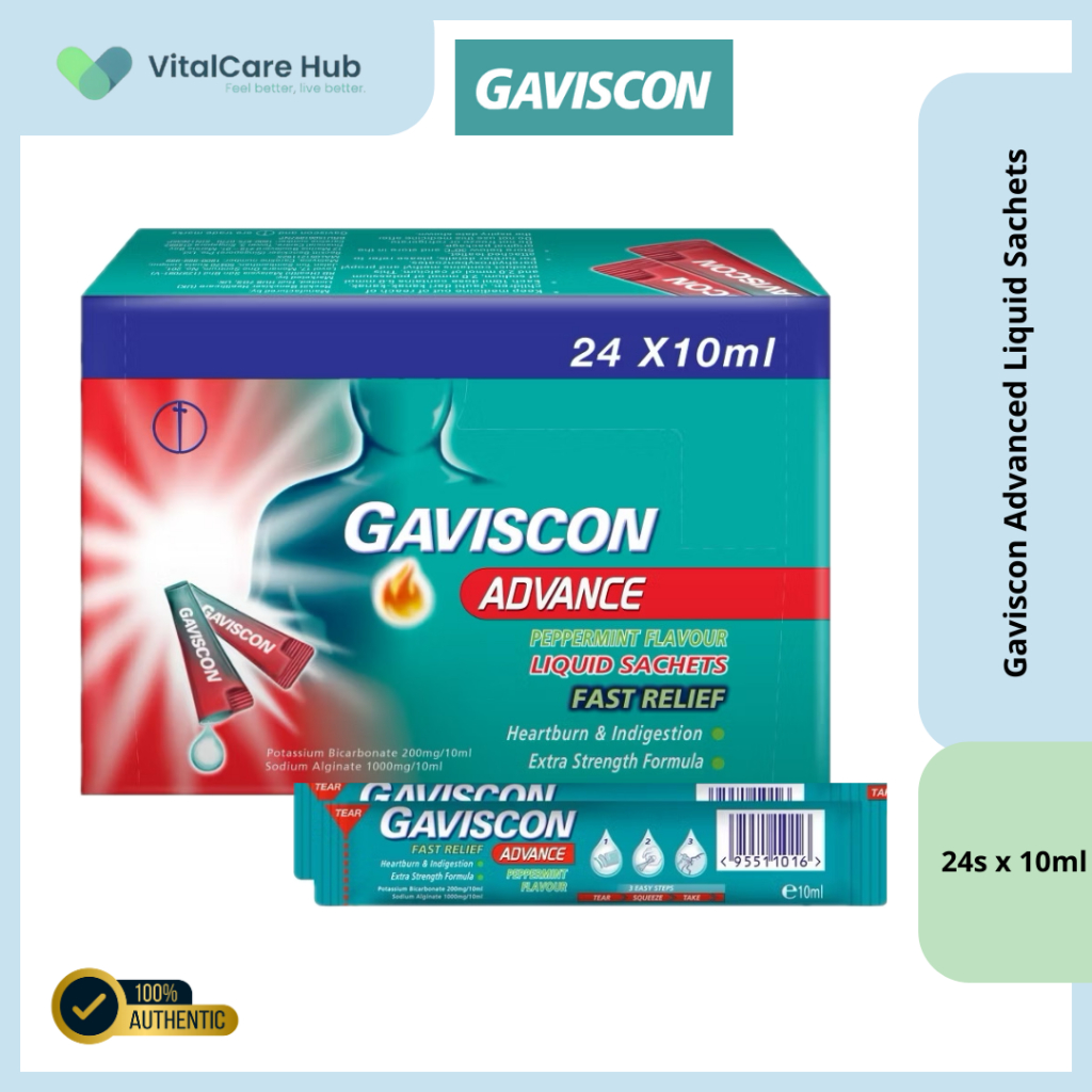 [CLEARANCE] Gaviscon Advanced Liquid Sachets (1 Box x 24s x 10ml ...
